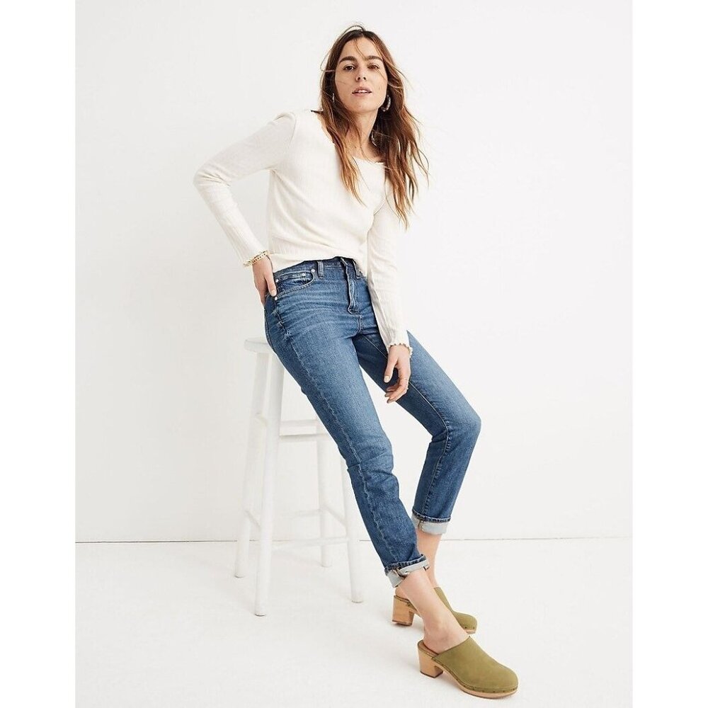 Madewell Women's High-Rise Slim Boyjean in Evangeline Wash - Size 24" - New